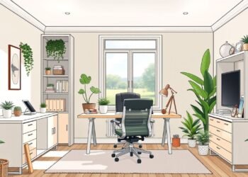 A tidy home office with a desk, chair, plants, bookshelves, and artwork caters to modern buyer preferences. A large window provides natural light, making it an ideal upgrade for boosting your home's appeal on the market.