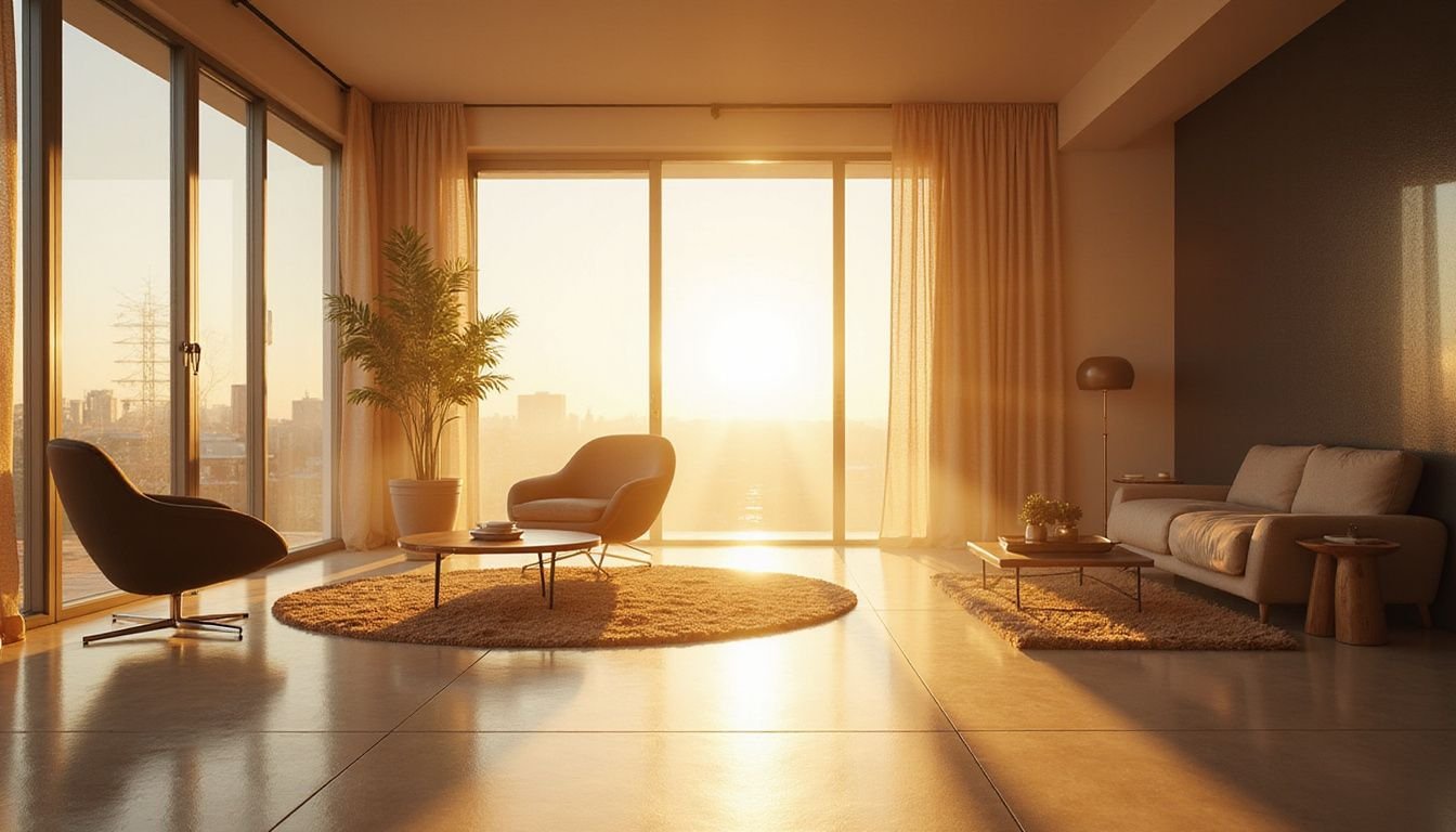 A modern, spacious interior showcases minimalist furniture and inviting pathways, creating a sense of home and possibility.