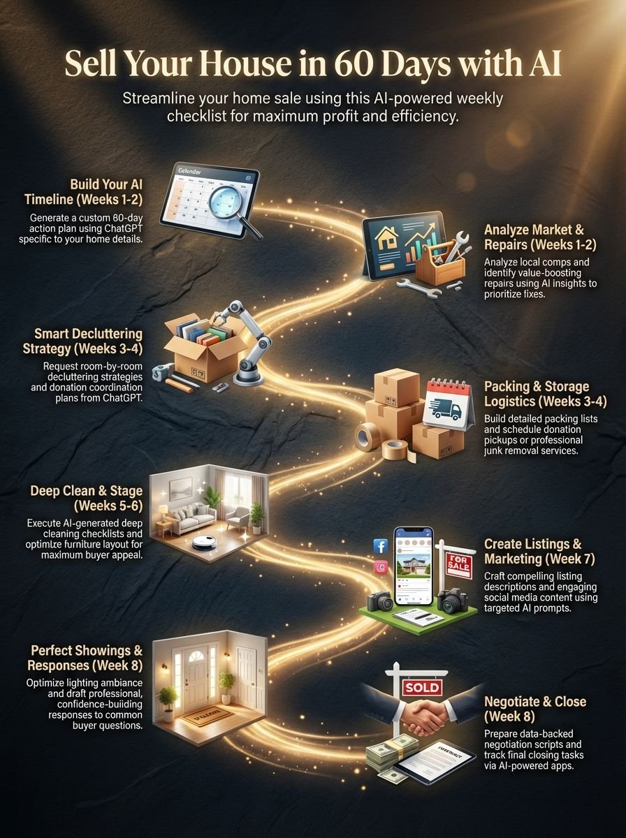 Get Your House Ready to Sell: 60-Day Checklist That Works with Ai ( ChatGPT Step by step guide),