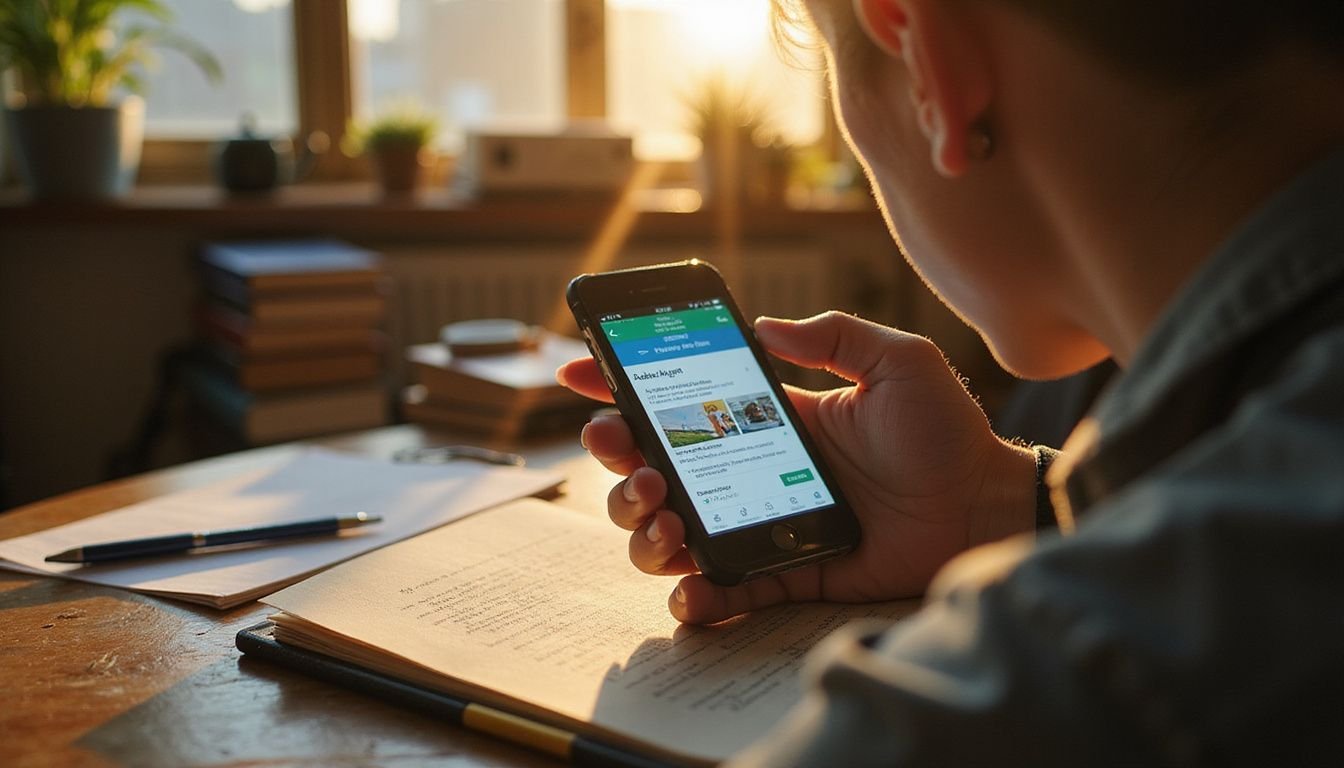A smartphone displays the AceableAgent app, showcasing interactive lessons and progress tracking in a cozy study environment. A smartphone displays the AceableAgent app, showcasing interactive lessons and progress tracking in a cozy study environment.