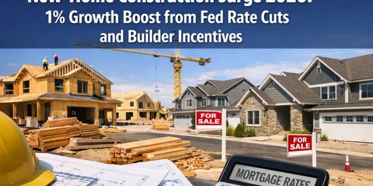New-Home Construction Surge 2026: 1% Growth Boost from Fed Rate Cuts and Builder Incentives