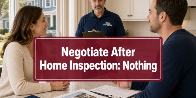 Negotiate After Home Inspection: Nothing Is Mandatory
