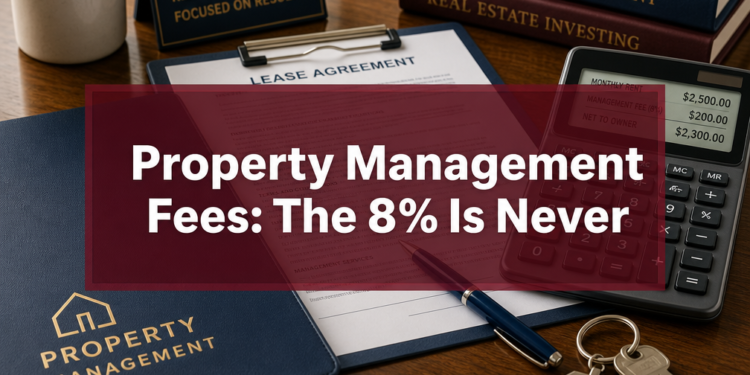 Property Management Fees: The 8% Is Never the Whole Bill