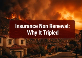 Homeowners insurance non renewal notice on a kitchen counter
