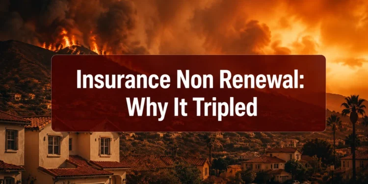 Homeowners insurance non renewal notice on a kitchen counter