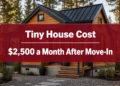 Modern tiny house on a permanent foundation on a small residential lot